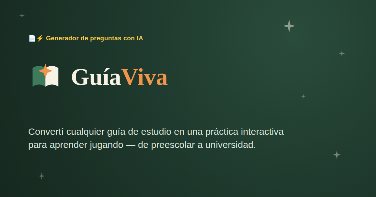 GuíaViva — generador de preguntas con IA para estudiar jugando